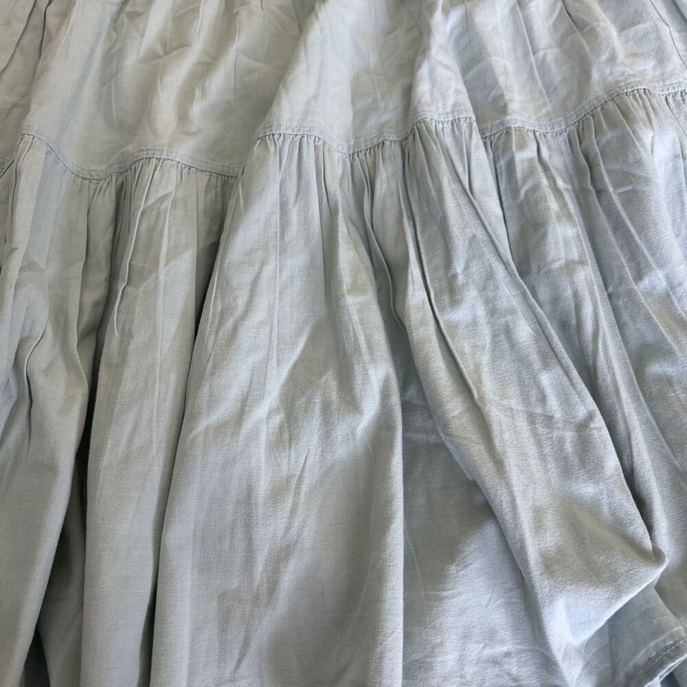 Lauren Ralph Lauren Women's Chambray Tiered Midi Skirt Lightweight Sage Green 14 - Picture 7 of 11